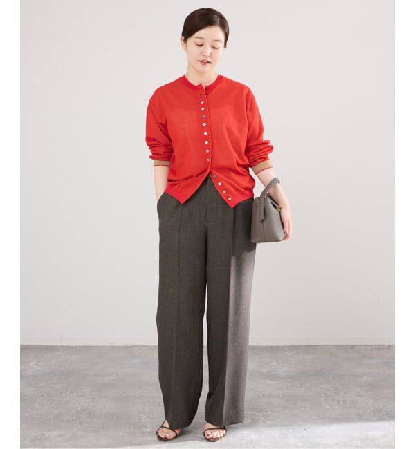 IENA「《予約》ウォッシャブル ダブルレイヤードカーディガン」|カーディガン|