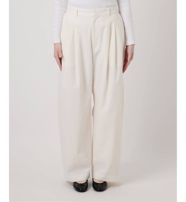 IENA「《追加予約》ウォッシャブル リネンミックスコクーンスラックス」|スラックス|