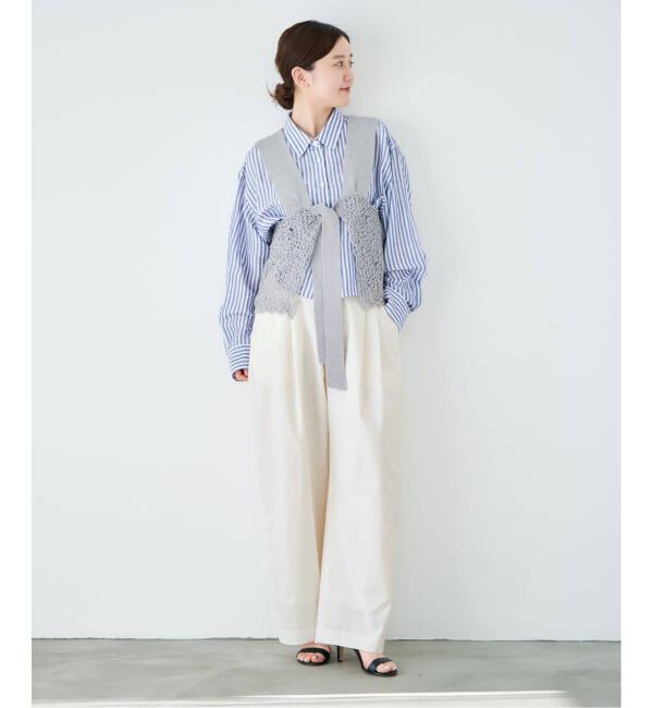 IENA「《追加予約》ウォッシャブル リネンミックスコクーンスラックス」|スラックス|