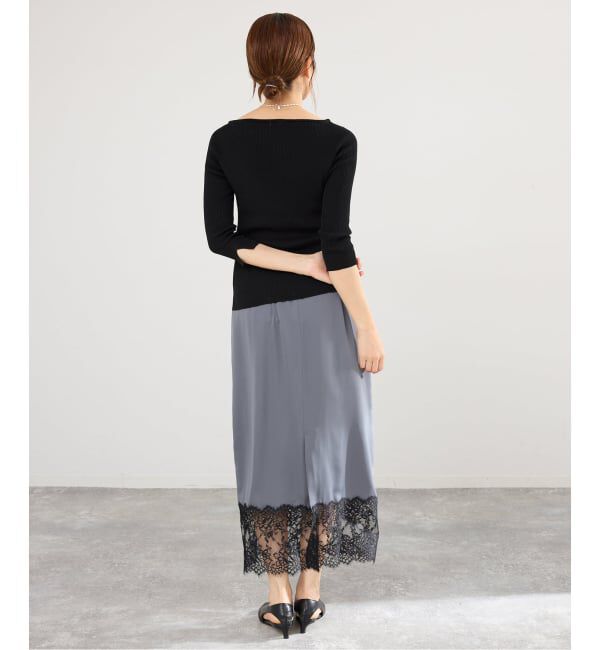 IENA「《予約》ウォッシャブル2WAYオフショルリブニット」|ニット・セーター|