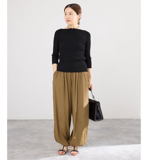 IENA「《予約》ウォッシャブル2WAYオフショルリブニット」|ニット・セーター|