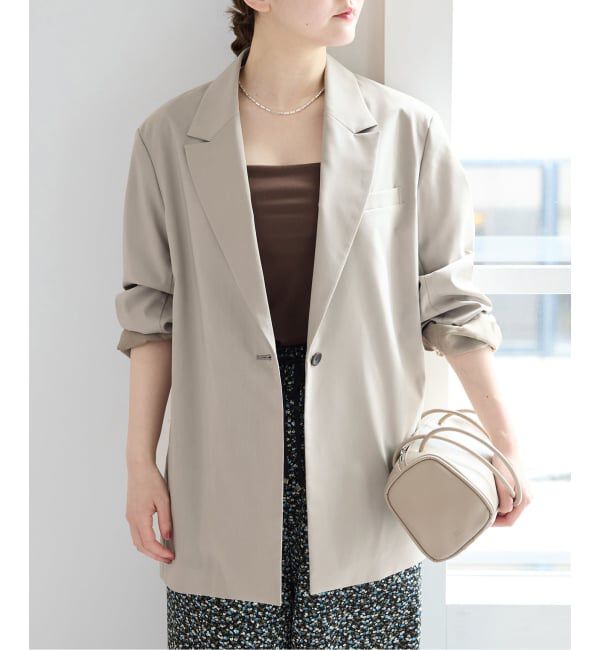 IENA「《UVカット》エアリーソフトジャケット」|テーラードジャケット|