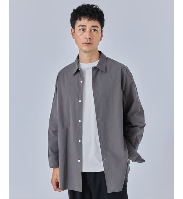 EDIFICE「ETS.MATERIAUX(マテリオ) フレンチ ワーク シャツ」|シャツ・ブラウス|ブラック D