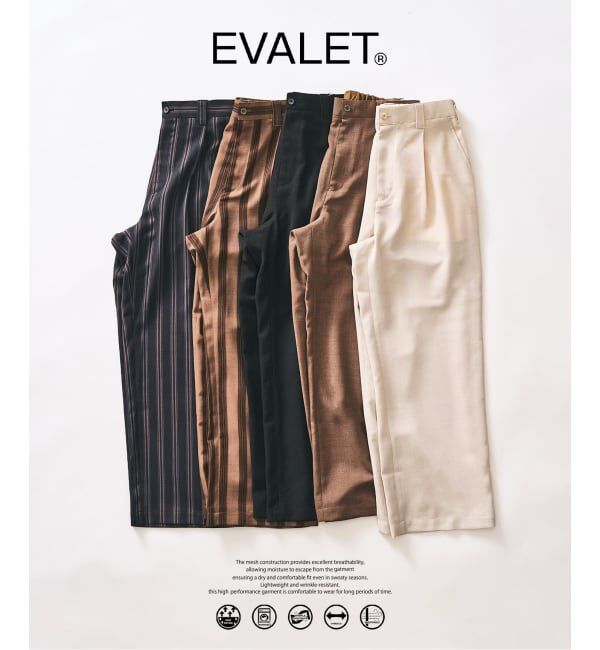 417 EDIFICE「【EVALET / エバレット】メッシュ ワイドパンツ "セットアップ着用可能"」|スラックス|