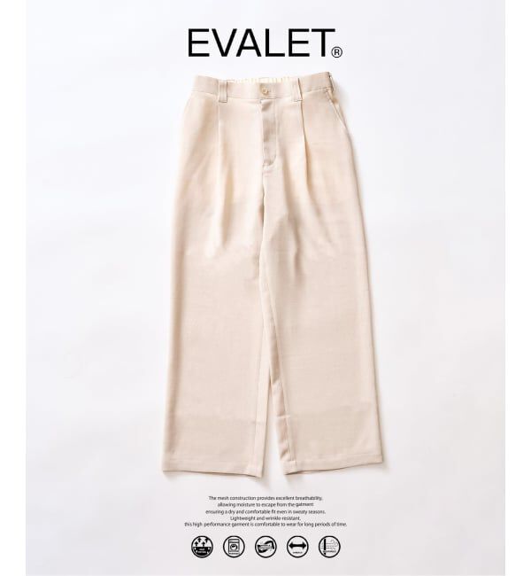 417 EDIFICE「【EVALET / エバレット】メッシュ ワイドパンツ "セットアップ着用可能"」|スラックス|ナチュラル