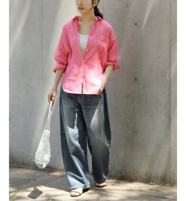 JOURNAL STANDARD relume「《追加2》手洗い可 / カラーリネンオーバーサイズシャツ」|シャツ・ブラウス|