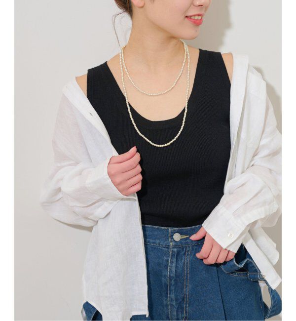 JOURNAL STANDARD relume「《追加3》Vis/Polyクルーネックリブタンクトップ」|タンクトップ|ブラック