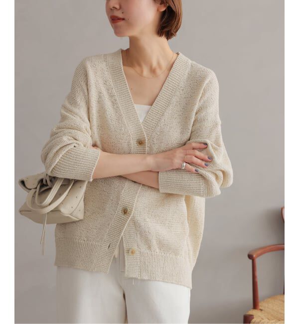 JOURNAL STANDARD relume「［26SS新作］テープヤーンニュアンスVカーディガン」|カーディガン|ナチュラル