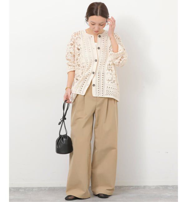 JOURNAL STANDARD relume「クロシェレースクルーネックカーディガン」|カーディガン|
