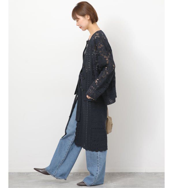 JOURNAL STANDARD relume「クロシェレースクルーネックカーディガン」|カーディガン|