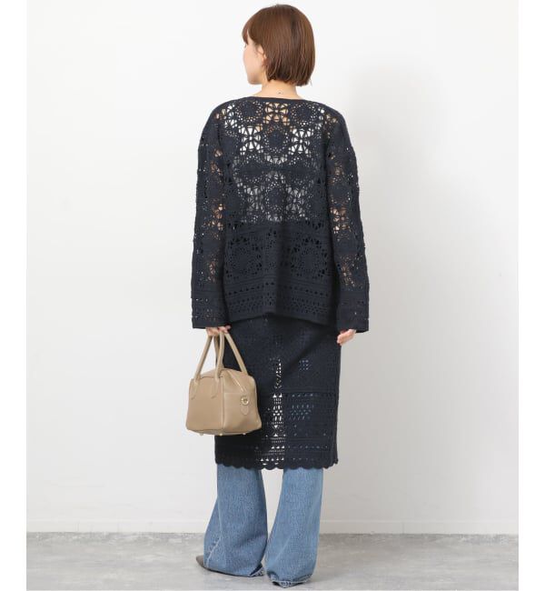 JOURNAL STANDARD relume「クロシェレースクルーネックカーディガン」|カーディガン|