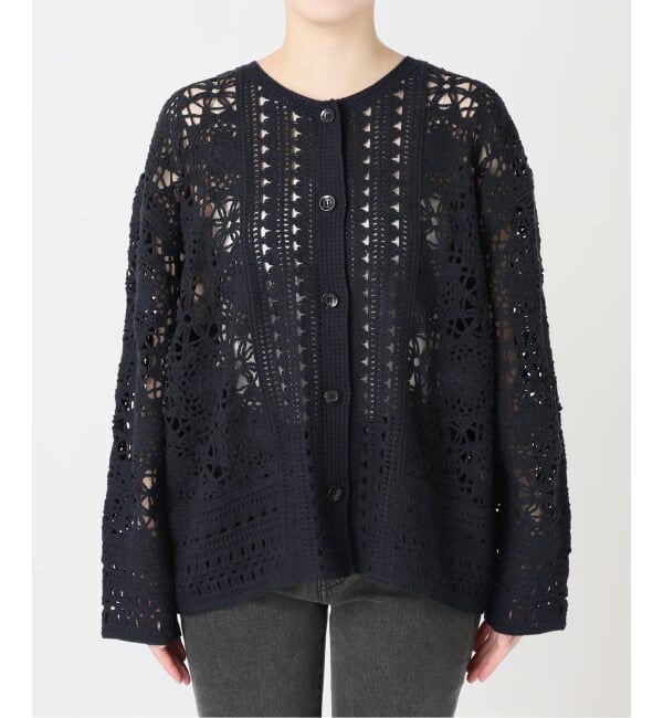 JOURNAL STANDARD relume「クロシェレースクルーネックカーディガン」|カーディガン|