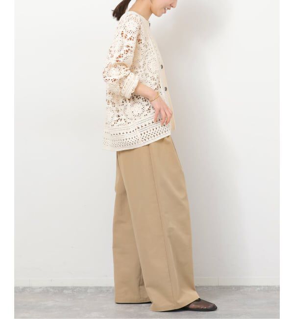 JOURNAL STANDARD relume「クロシェレースクルーネックカーディガン」|カーディガン|