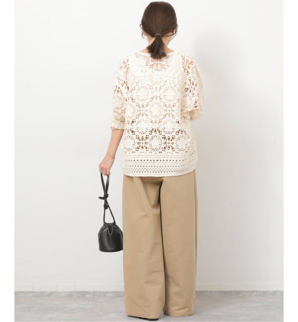 JOURNAL STANDARD relume「クロシェレースクルーネックカーディガン」|カーディガン|