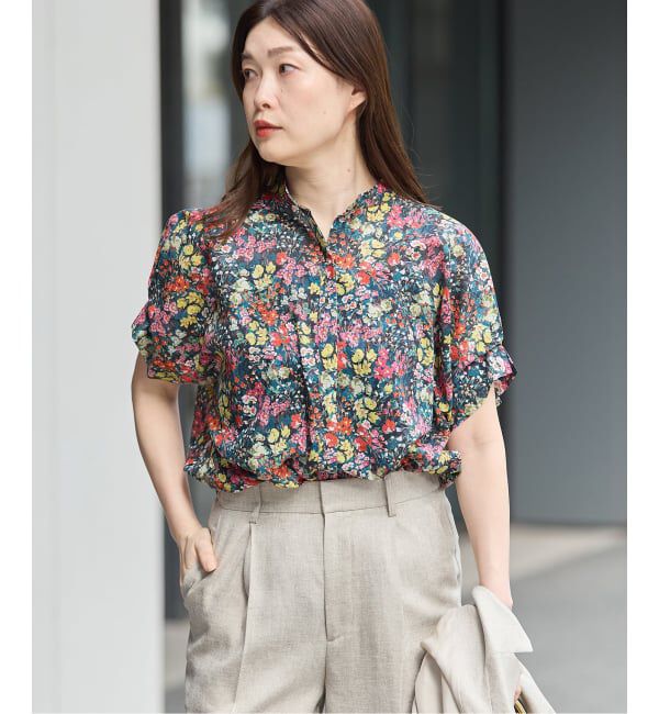 journal standard L'essage「《WEB限定カラーあり》DEVEAUX/ドットタックスリーブシャツ」|シャツ・ブラウス|レッド