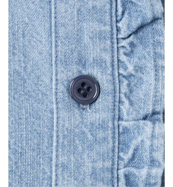 JOURNAL STANDARD relume「《WEB限定追加予約4》スタンドネックデニムフリルブラウス」|シャツ・ブラウス|