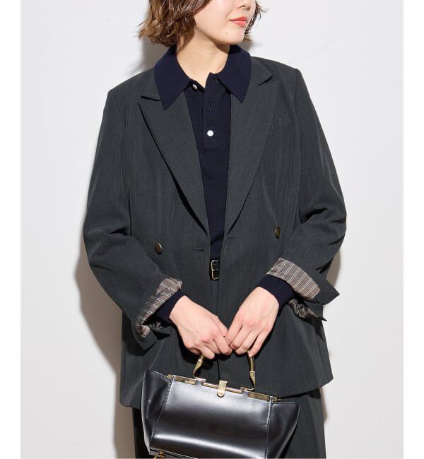 journal standard L'essage「《追加6/セットアップ可》ヴィスポリギャバブレザージャケット」|テーラードジャケット|