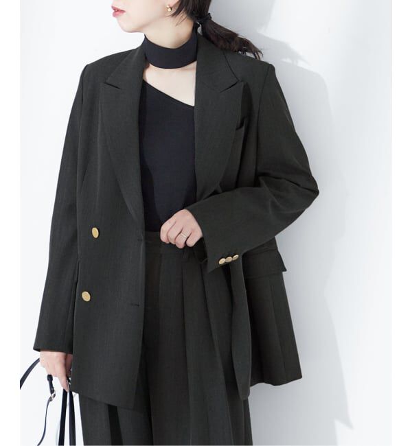 journal standard L'essage「《追加6/セットアップ可》ヴィスポリギャバブレザージャケット」|テーラードジャケット|