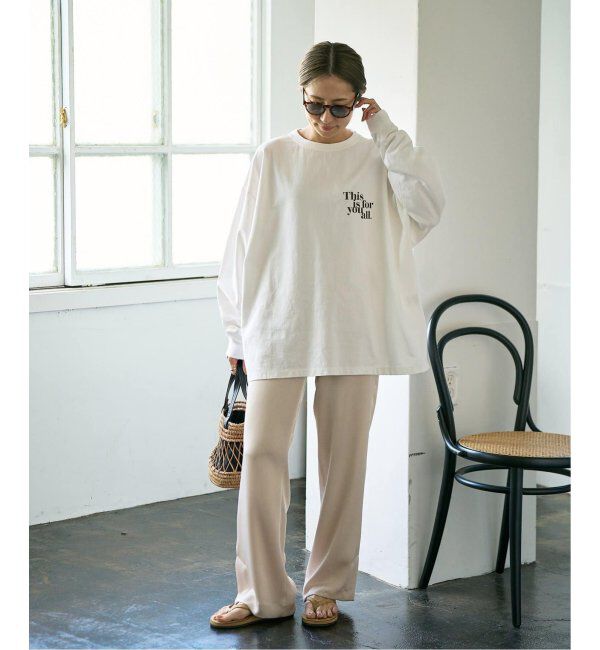 FRAMeWORK「≪追加≫【haru&times;FRAMeWORK】ロゴロンT2」|Tシャツ・カットソー|