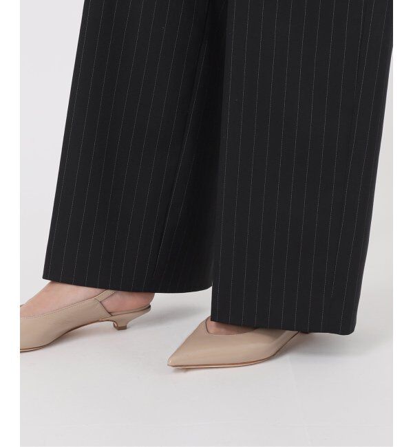 NOBLE「【洗える】ストライプツイルストレッチスラックスパンツ」|スラックス|