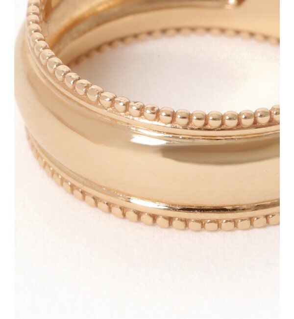 Lilas by Spick&Span「6mm甲丸ミル打ちピンキーリング K10」|リング|