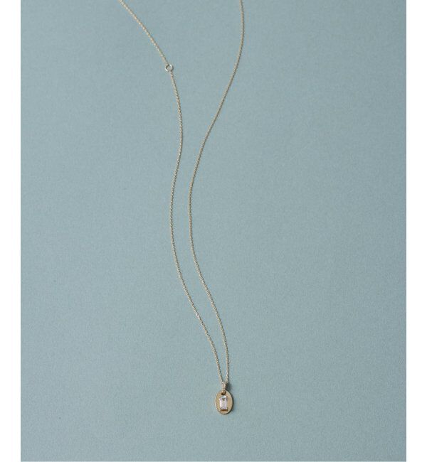 Lilas by Spick&Span「メレダイヤバチカンホワイトトパーズ45cmネックレス K10」|ネックレス|