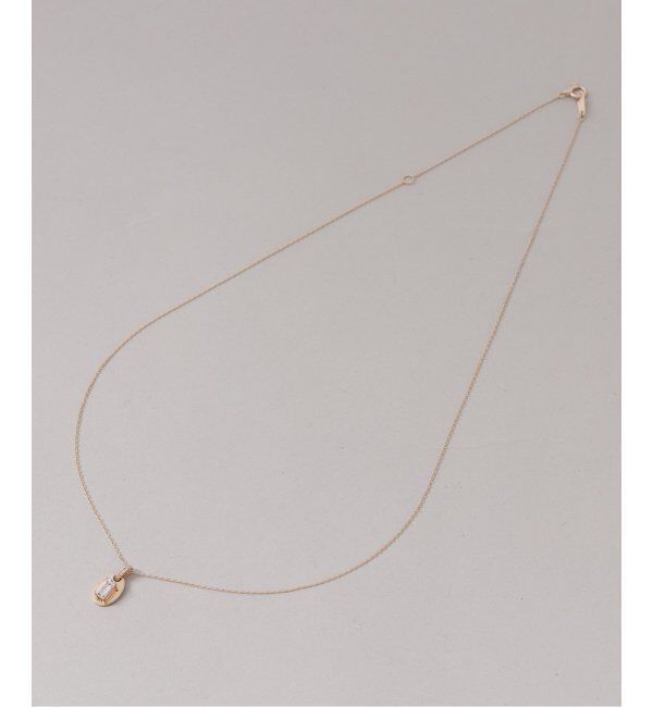 Lilas by Spick&Span「メレダイヤバチカンホワイトトパーズ45cmネックレス K10」|ネックレス|