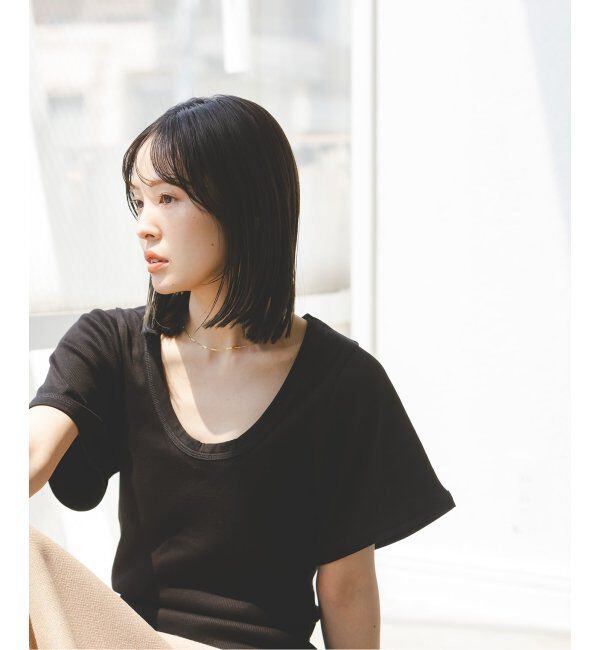 NOBLE「BY MALENE BIRGER/バイマレーネビルガー リブUネックTEE」|Tシャツ・カットソー|