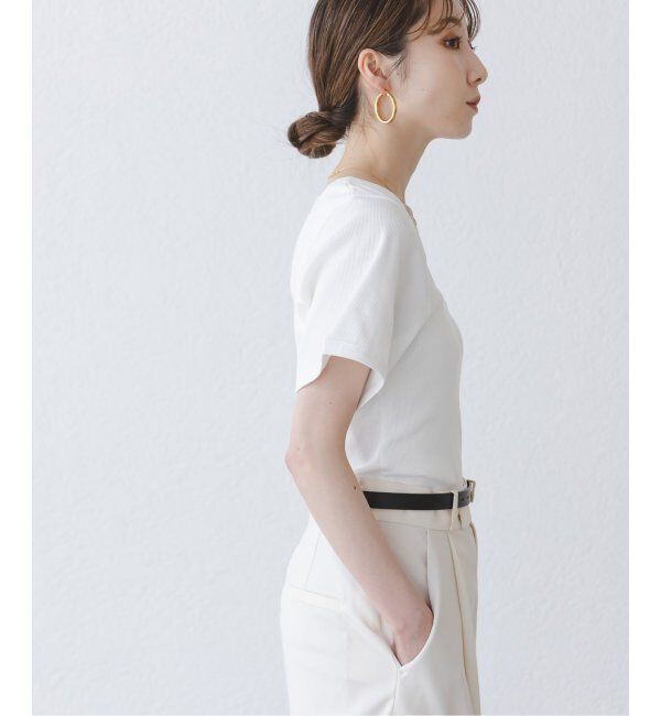 NOBLE「BY MALENE BIRGER/バイマレーネビルガー リブUネックTEE」|Tシャツ・カットソー|