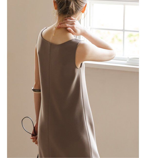 NOBLE「《追加》【洗える】ニットライクジョーゼット2wayワンピース」|ワンピース|