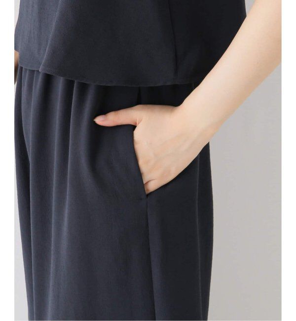 NOBLE「《追加》ダブルクレープスリーブレスオールインワン3」|オールインワン|