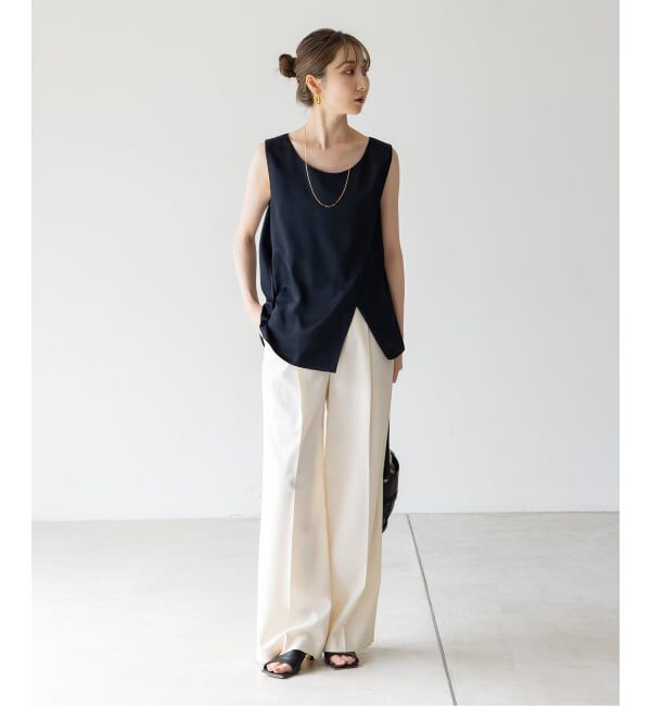 NOBLE「【洗える】ルナサテンレイヤードブラウス」|シャツ・ブラウス|