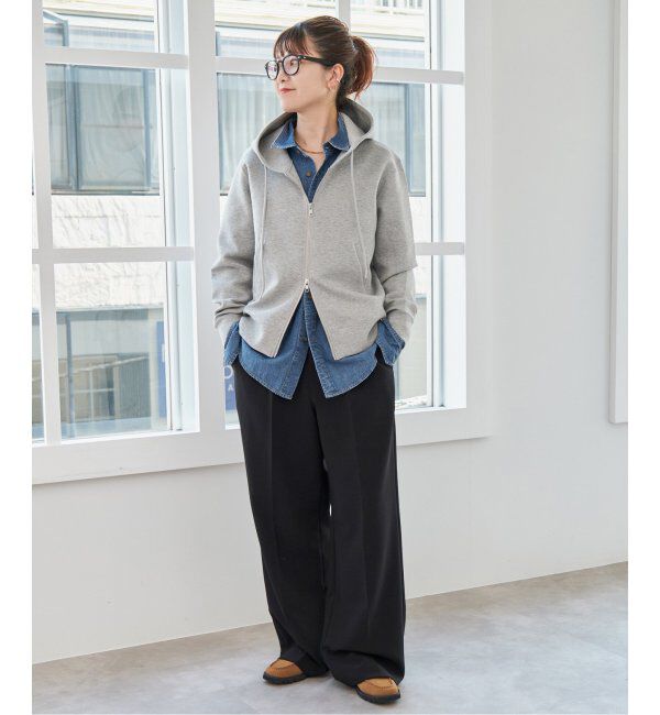 Spick and Span「《追加》ストレッチジップフードパーカー」|パーカー|