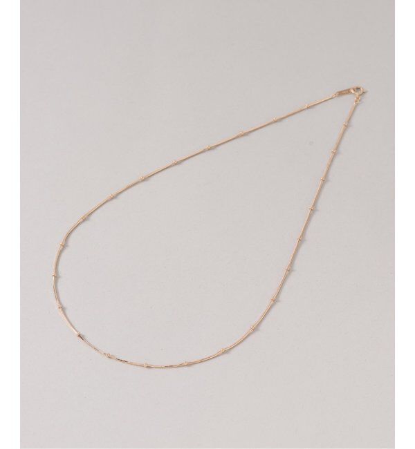 Lilas by Spick&Span「スタッドチェーンネックレス K18」|ネックレス|