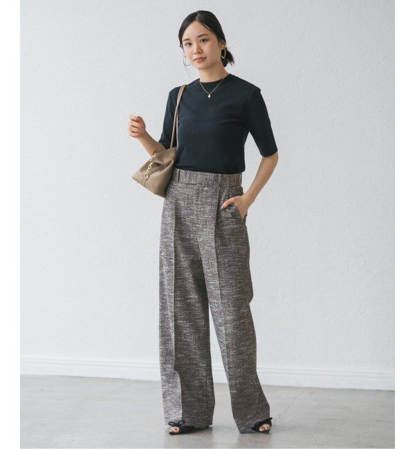 NOBLE「ライトツイードスラックスパンツ」|スラックス|