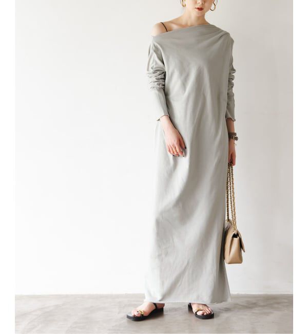 NOBLE「《NOBLE別注》GREYCHORD/グレーコード タックギャザーワンピース」|ワンピース|