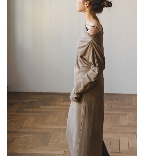 NOBLE「《NOBLE別注》GREYCHORD/グレーコード タックギャザーワンピース」|ワンピース|