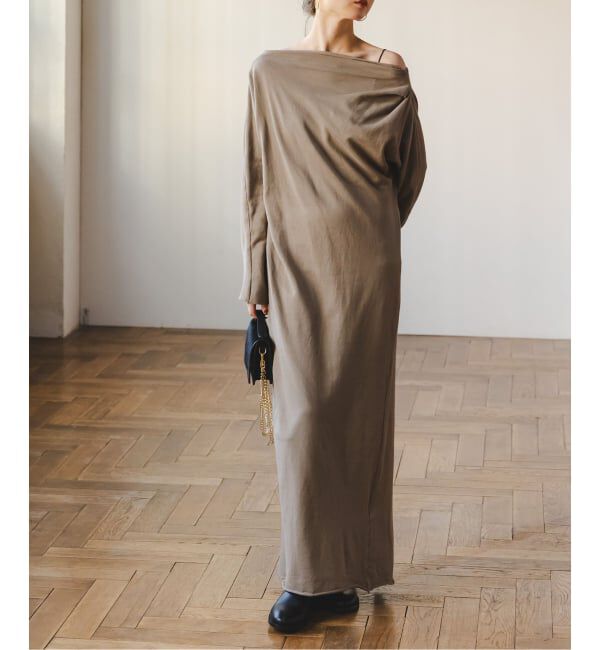 NOBLE「《NOBLE別注》GREYCHORD/グレーコード タックギャザーワンピース」|ワンピース|