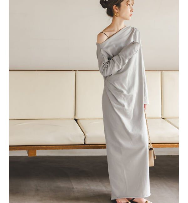 NOBLE「《NOBLE別注》GREYCHORD/グレーコード タックギャザーワンピース」|ワンピース|