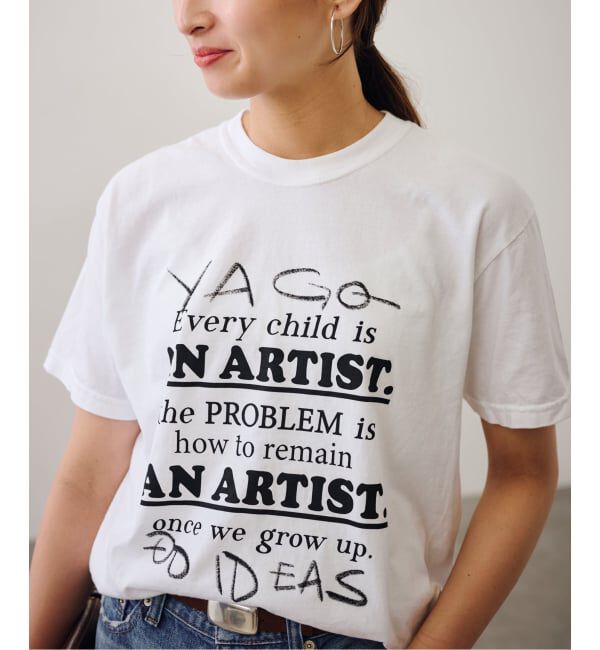 FRAMeWORK「YA GOOD IDEAS &times; KIBITZ HANDWKS MESSAGE TSHIRT」|Tシャツ・カットソー|