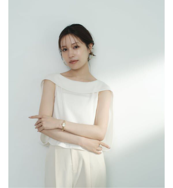 NOBLE「《WEB限定追加》【洗える】バルーンケープブラウス」|シャツ・ブラウス|