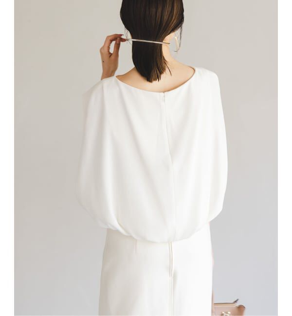 NOBLE「《WEB限定追加》【洗える】バルーンケープブラウス」|シャツ・ブラウス|