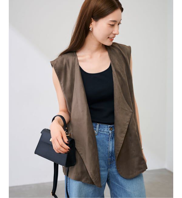 FRAMeWORK「フェイクスエードドレープジレ」|ダウンベスト・ベスト|