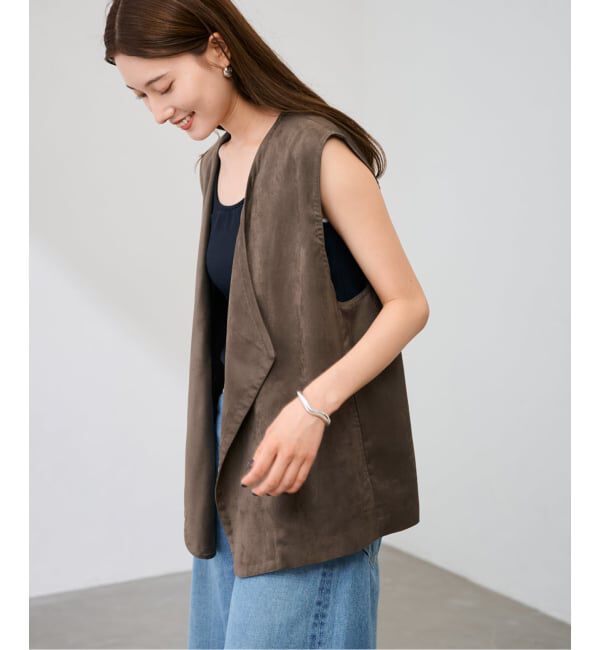 FRAMeWORK「フェイクスエードドレープジレ」|ダウンベスト・ベスト|