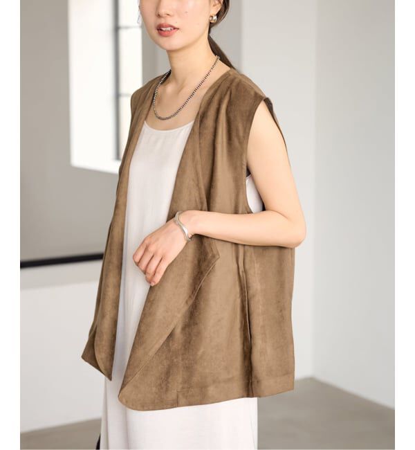FRAMeWORK「フェイクスエードドレープジレ」|ダウンベスト・ベスト|