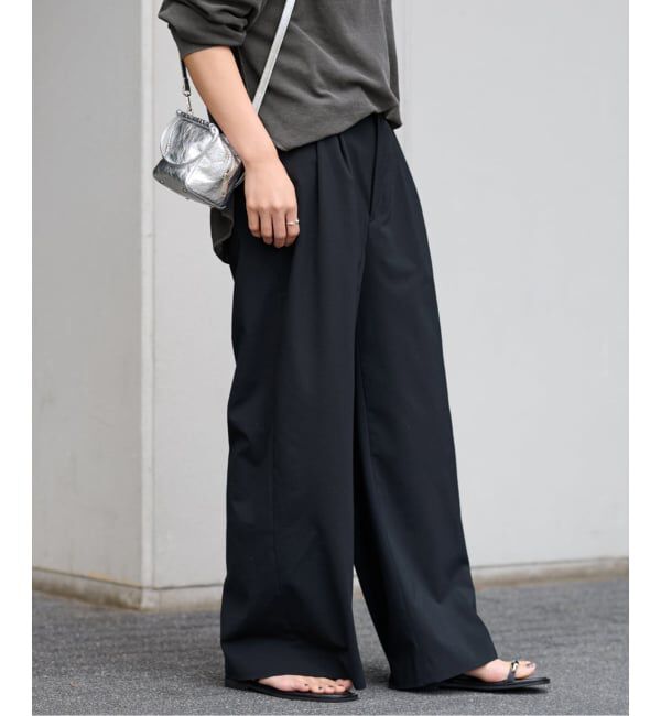 FRAMeWORK「≪追加≫ウォッシャブルTWタックワイドパンツ」|スラックス|