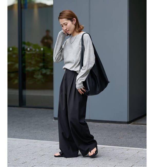 FRAMeWORK「≪追加≫ウォッシャブルTWタックワイドパンツ」|スラックス|