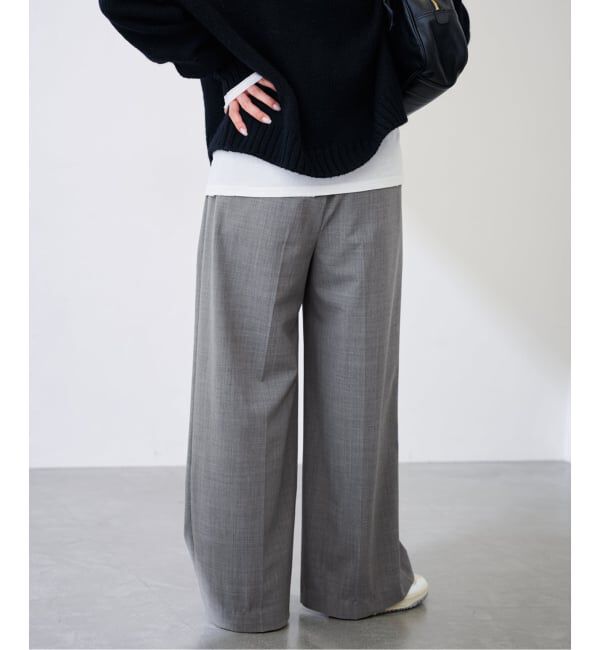 FRAMeWORK「≪追加≫ウォッシャブルTWタックワイドパンツ」|スラックス|