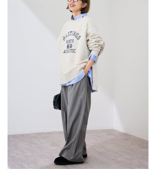 FRAMeWORK「≪追加≫ウォッシャブルTWタックワイドパンツ」|スラックス|