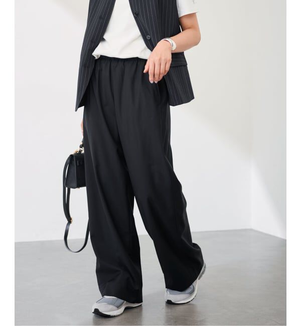 FRAMeWORK「LOEFF/ロエフ W TORO HRM パンツ」|スラックス|ブラック